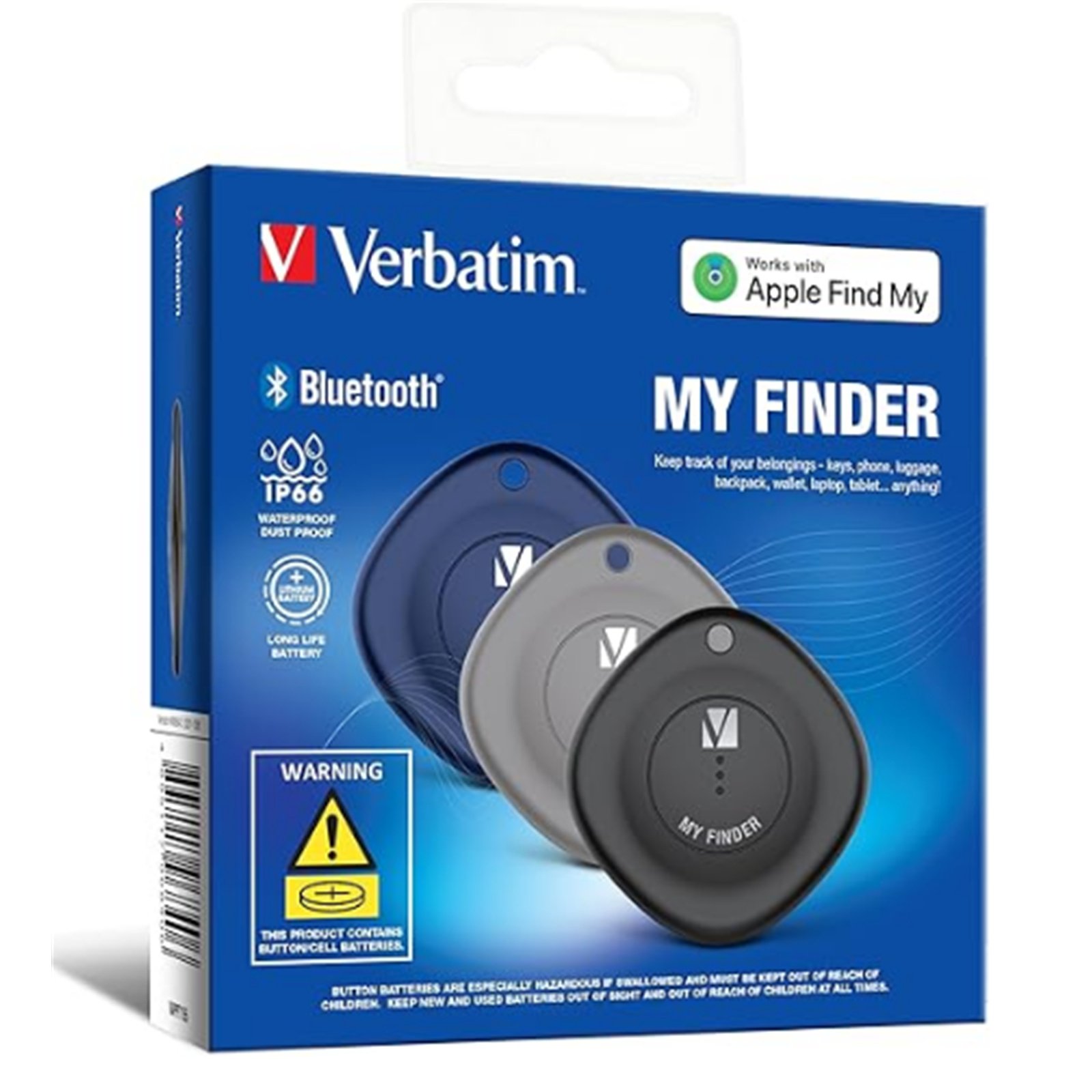 Verbatim 66929 My Finder Triple Pack - Black, Navy, Grey