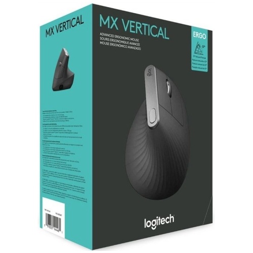 Logitech 910-005449 MX Vertical Advanced Ergonomic Mouse, Wireless and Bluetooth