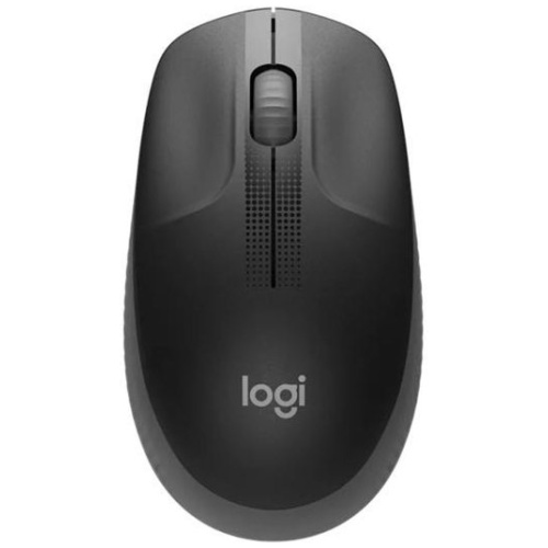 Logitech M190 Full Size Wireless Optical Mouse, Black and Charcoal