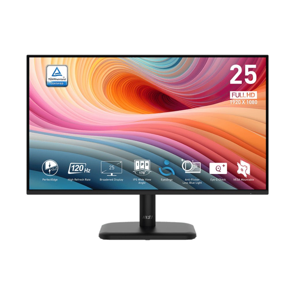 MSI PRO MP251 E14L 24.5" FHD IPS Monitor,144Hz,1ms,HDMI,VGA,Tilt,VESA