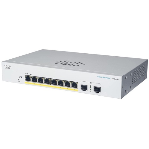 Cisco CBS220-8P-E-2G Smart 8 Port GE, POE, 2 x 1GB SFP, Rackmountable Switch