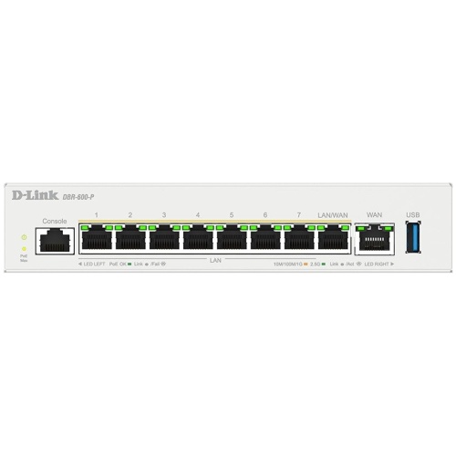 D-Link DBR-600-P Multi-WAN 2.5G PoE Smart Office Series VPN Router