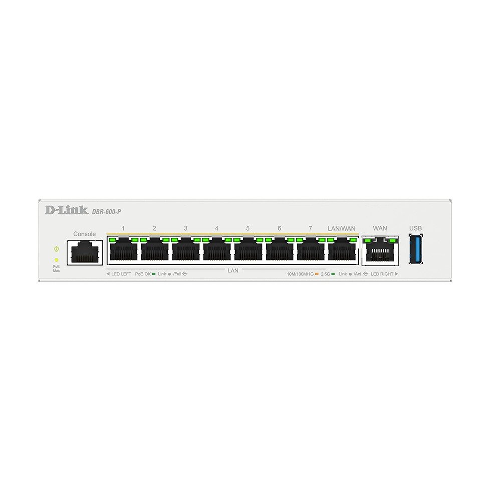 D-Link DBR-600-P Multi-WAN 2.5G PoE Smart Office Series VPN Router