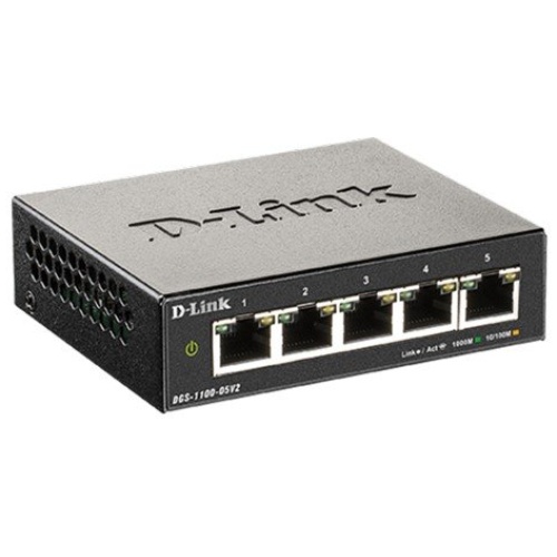 D-Link DGS-1100-05V2 5 Port Gigabit EasySmart Switch