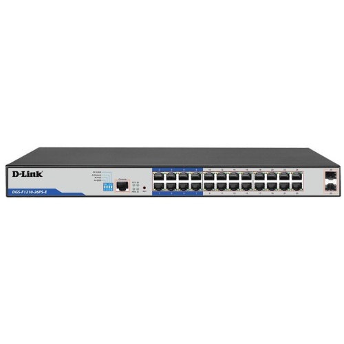D-Link DGS-F1210-26PS-E 24-Port Gigabit Smart PoE+ Switch + 2 SFP