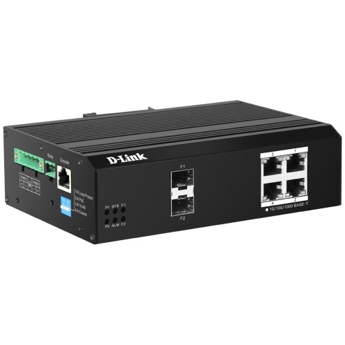 Dlink DIS-F200G-6PS-E  6-Port Gigabit Industrial Smart Managed PoE+ Switch with