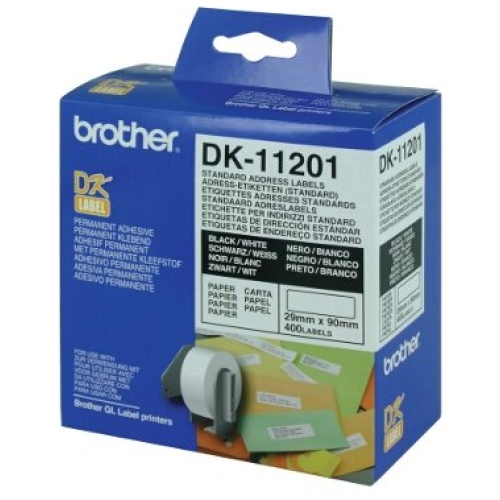 White Standard Address Label 29mm x 90mm 400 labels per roll