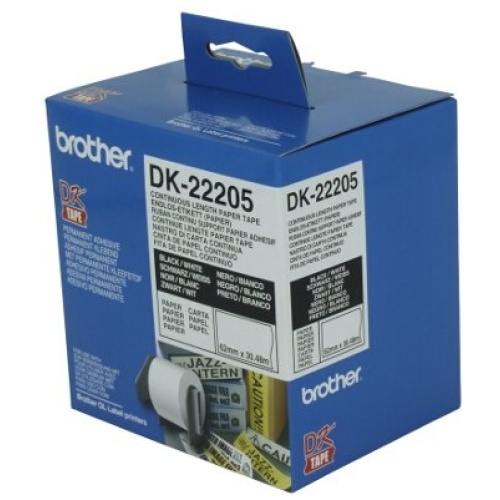 White Continuous Paper Roll 62mm x 30.48m