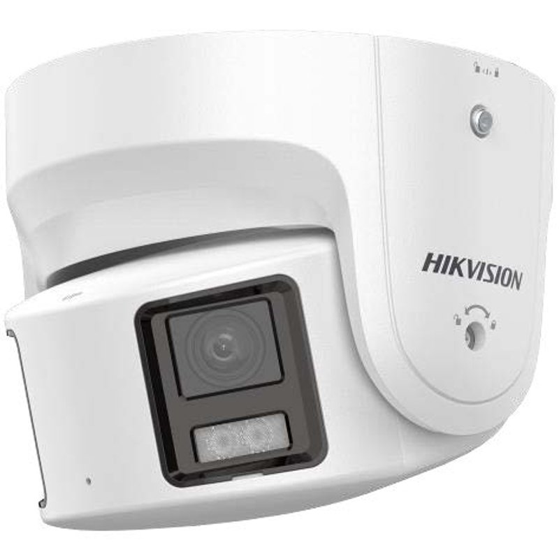 Hikvision 8MP ColourVu 180deg Panoramic Turret Camera, WDR, IP67, Dual Lens