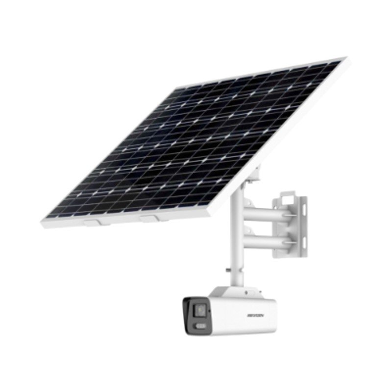 Hikvision 8MP 2.8mm ColourVu Bullet Solar 4G LTE Camera, 80W Panel