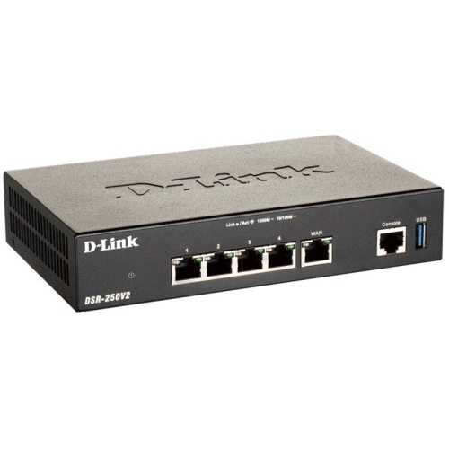 D-Link DSR-250V2 Unified Services VPN Dual WAN Router