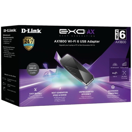 D-Link DWA-X1850 AX1800 Wi-Fi 6 USB Adapter