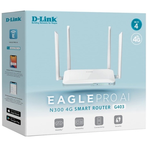 D-Link G403 EAGLE PRO AI N300 4G Smart Router