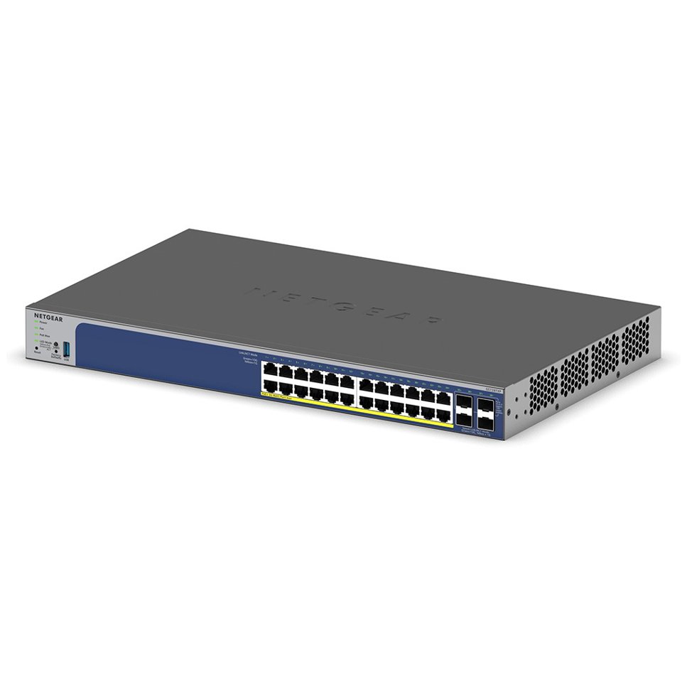 Netgear 24 Port POE+ Gigabit Stackable Smart Switch,4x10G Ports