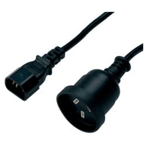 Hypertec H40UPSIEC150MM UPS Cable IEC Male to 3 Pin Power Socket, 150mm