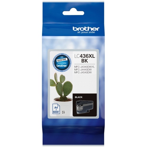 Brother LC-436XLBK Black Ink Cartridge, up to 6000 pages