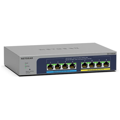 Netgear MS108EUP 8-port Ultra60 PoE++ Multi-Gigabit (2.5G) Ethernet Plus Switch