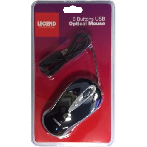 Legend MUSBOPT 6 Button USB Optical Mouse