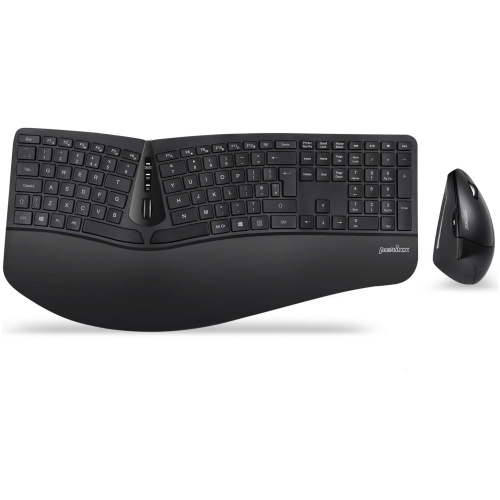 Perixx PERIDUO-605 Wirelsss 2-in1 Combo with Ergonomic Full-sized Keyboard and V