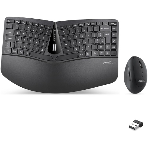 Perixx PERIDUO-606 Wireless 3-in-1 Combo with Ergonomic Mini Keyboard,Vertical M