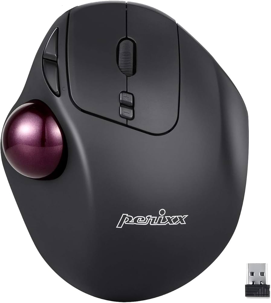 Perixx PERIMICE-717 Wireless 34mm Trackball Mouse