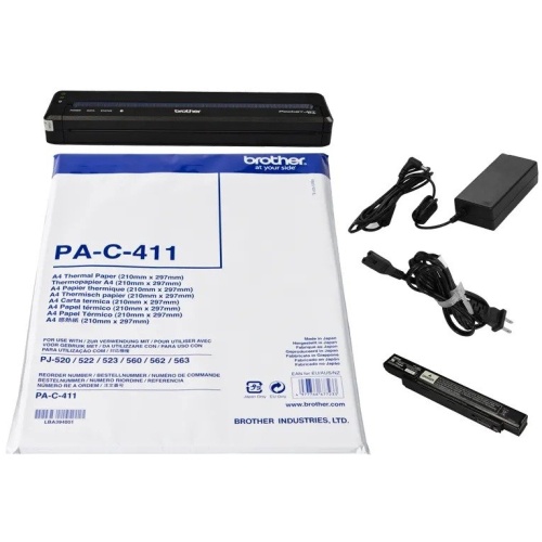 Brother PJ-763-BUNDLE-PACK including PJ-763, PA-AD-600, PA-BT-002, PA-C-411