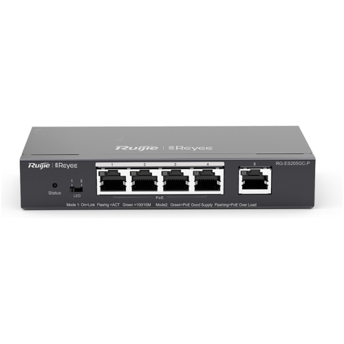 Ruijie Reyee 4 Port Gigabit POE+ +1-Port Gigabit Cloud Managed Switch,54W