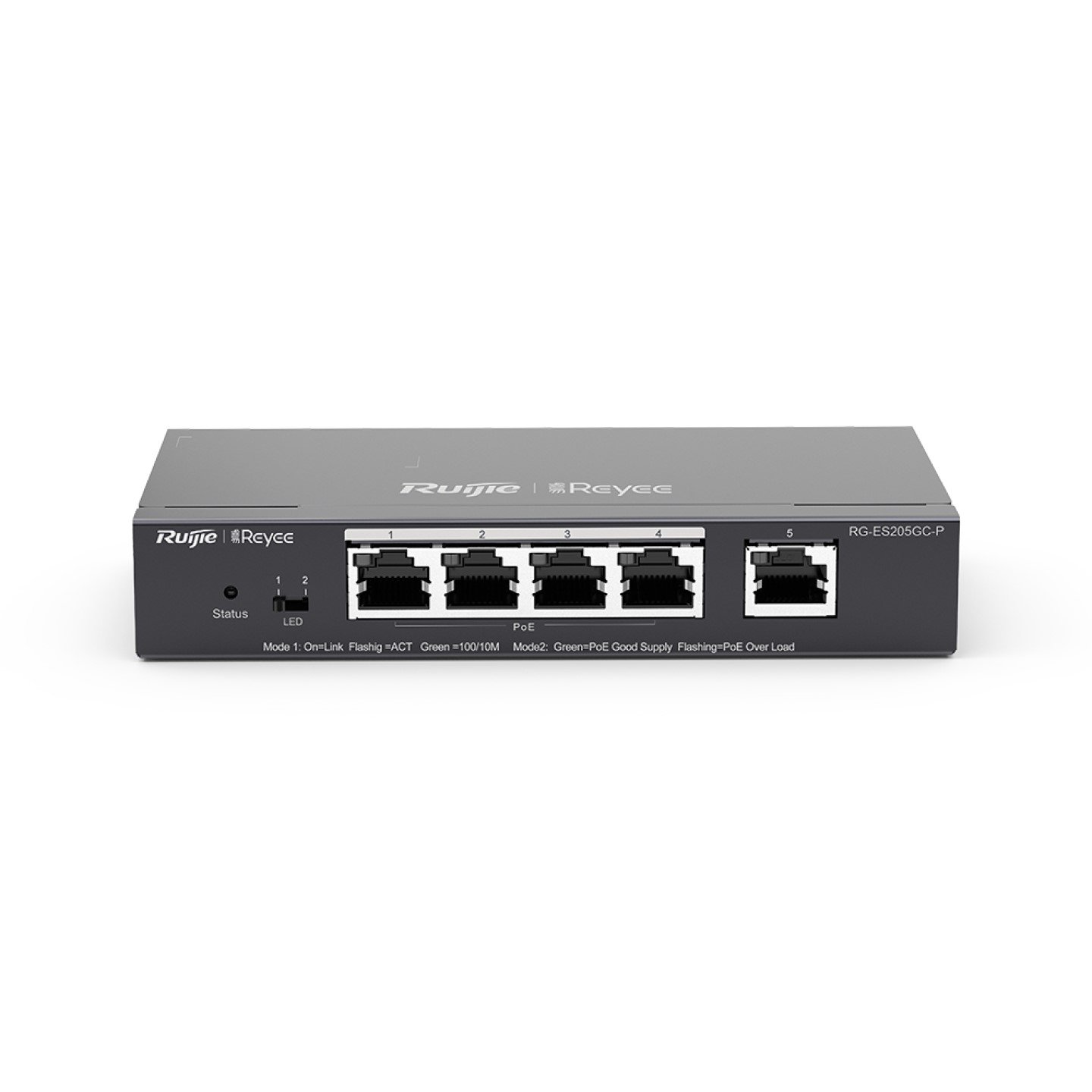 Ruijie Reyee 4 Port Gigabit POE+ +1-Port Gigabit Cloud Managed Switch,54W