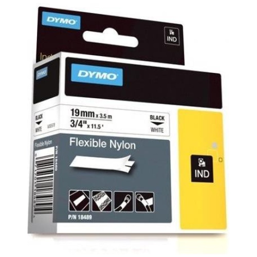 DYMO (SD18489) Flexible Nylon, 19mm - Black on White