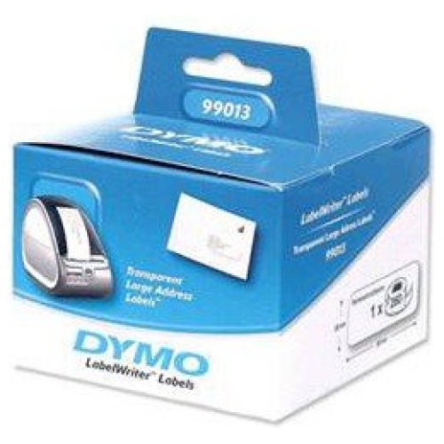 DYMO (SD99013/S0722410) LARGE ADDRESS - PLASTIC/CLEAR 36mm x 89mm  1 Roll/Box. 2