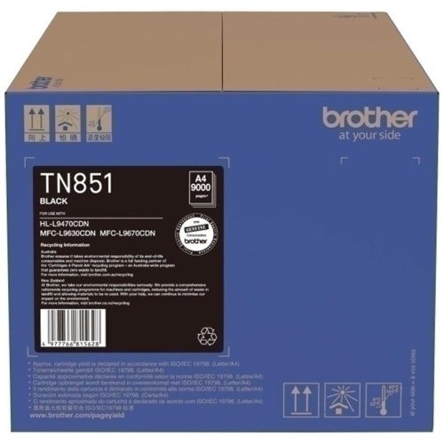 Brother TN-851BK Black Toner Cartridge, up to 9 000 pages