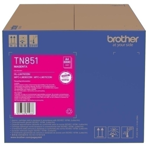 Brother TN-851M Magenta Toner Cartridge, up to 6 500 pages