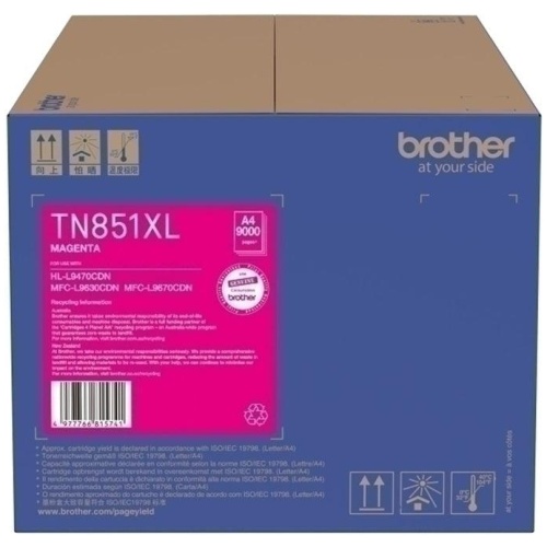 Brother TN-851XLM Magenta Toner Cartridge, up to 9 000 pages