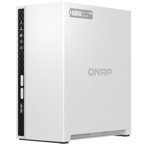 QNAP 2-Bay NAS, ARM QC 2.0Ghz, 2GB, 1xGbE, 2xUSB Tower