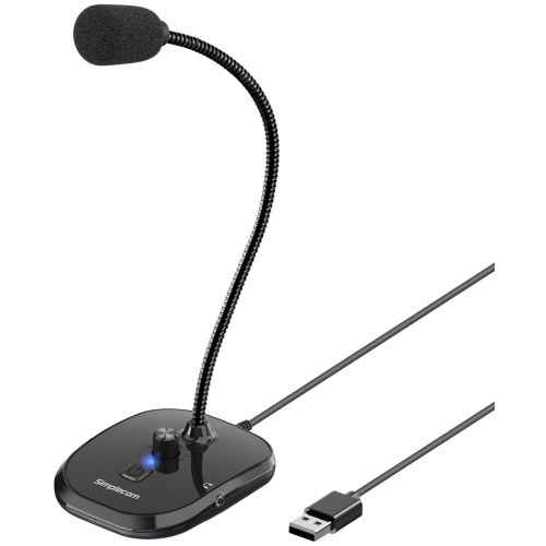 Simplecom UM360 USB Desktop Microphone with Headphone Jack