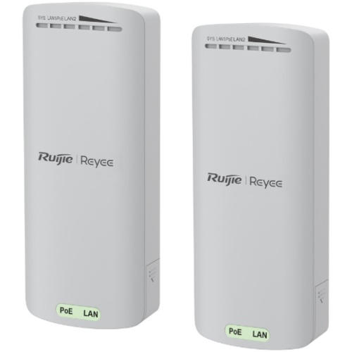 Ruijie Reyee RG-EST100-E 2.4Ghz Dual Strem 500m Wireless Bridge, 2 Pack